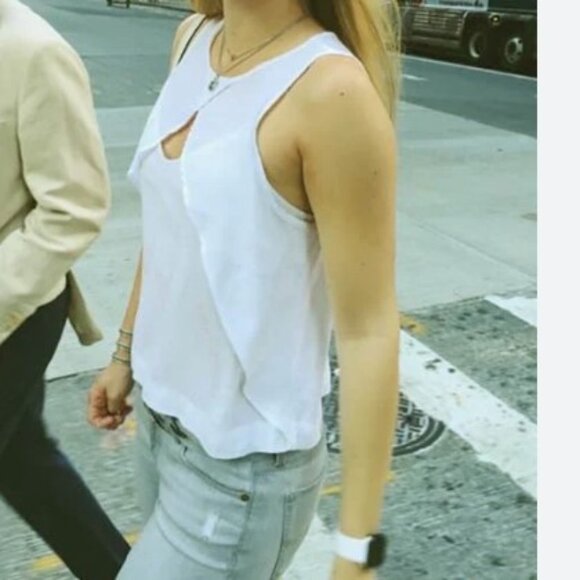 Free People Look Through Keyhole Tank Top in White - Picture 2 of 9